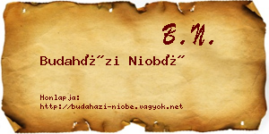 Budaházi Niobé névjegykártya